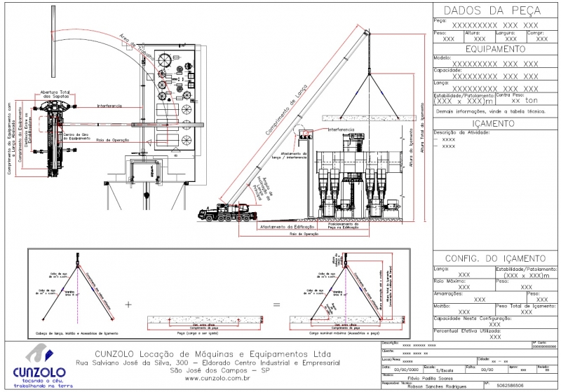 Estudo De Rigging Estudo de Rigging - planejamento e movimentação de equipamentos - movimentação de cargas - transportes pesados - remoção industrial
